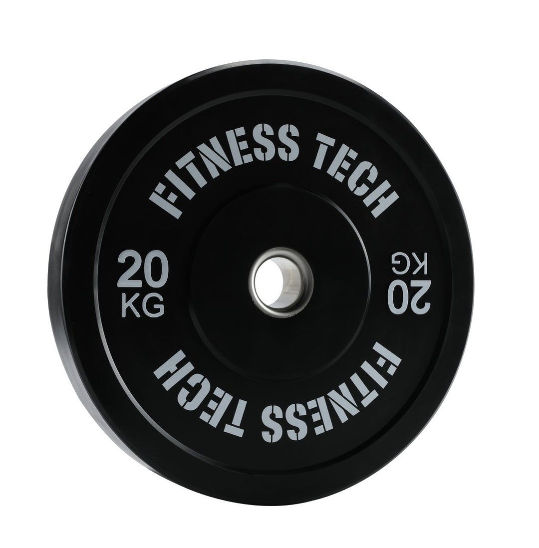 Black Bumper Plate Alta Resistencia - Fitness Tech