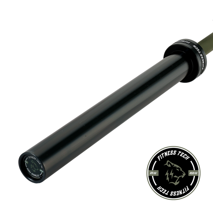 Barra olímpica verde 220 cm x 50 mm 8 rodamientos