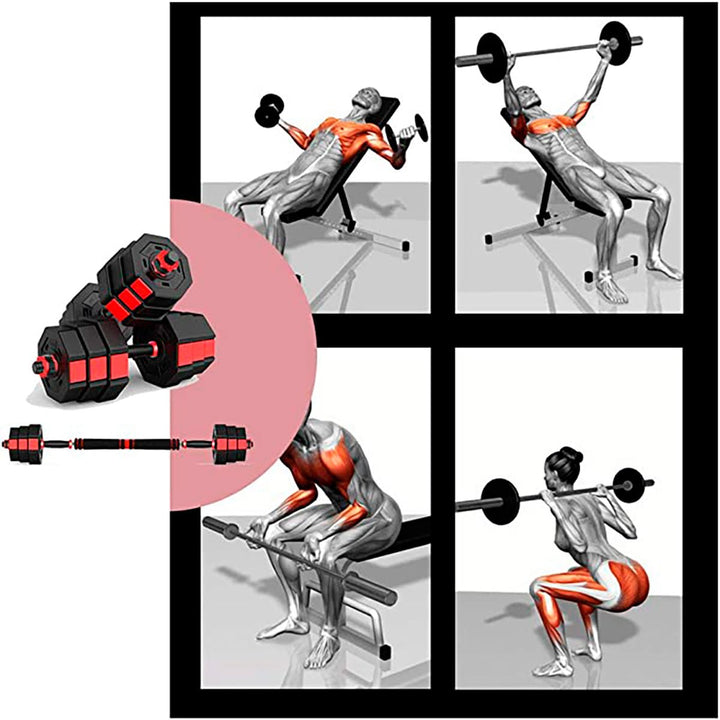 Juego de mancuernas 2 en 1 Octogonal - Fitness Tech