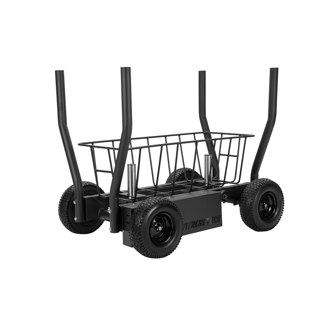 Trineo arrastre con resistencia magnetica y ruedas