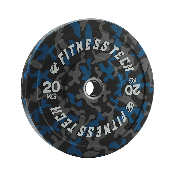 Set de 150kg Disco Bumper Plate Camuflaje Flecks Alta Resistencia