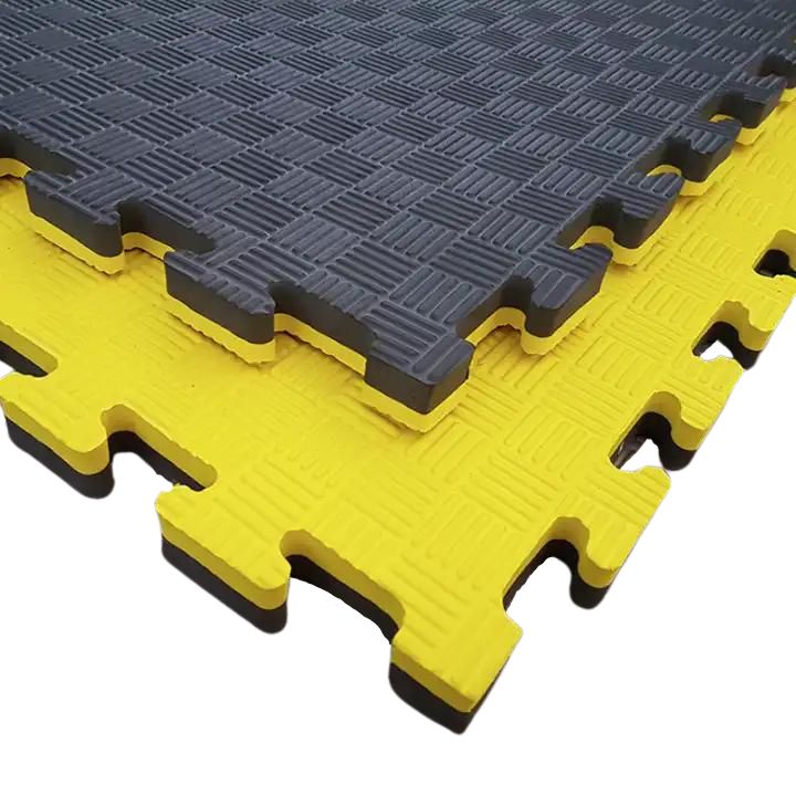 Tatami Profesional Puzzle 100x100x4 cm Negro y Amarillo