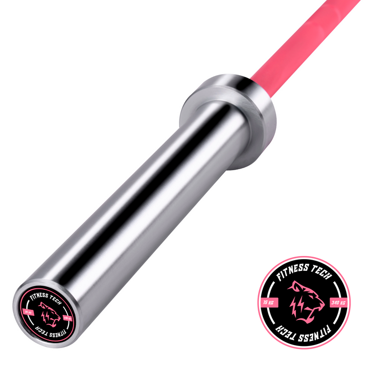 Barra Olímpica Rosa 2m * 50mm 4 rodamientos 340kg