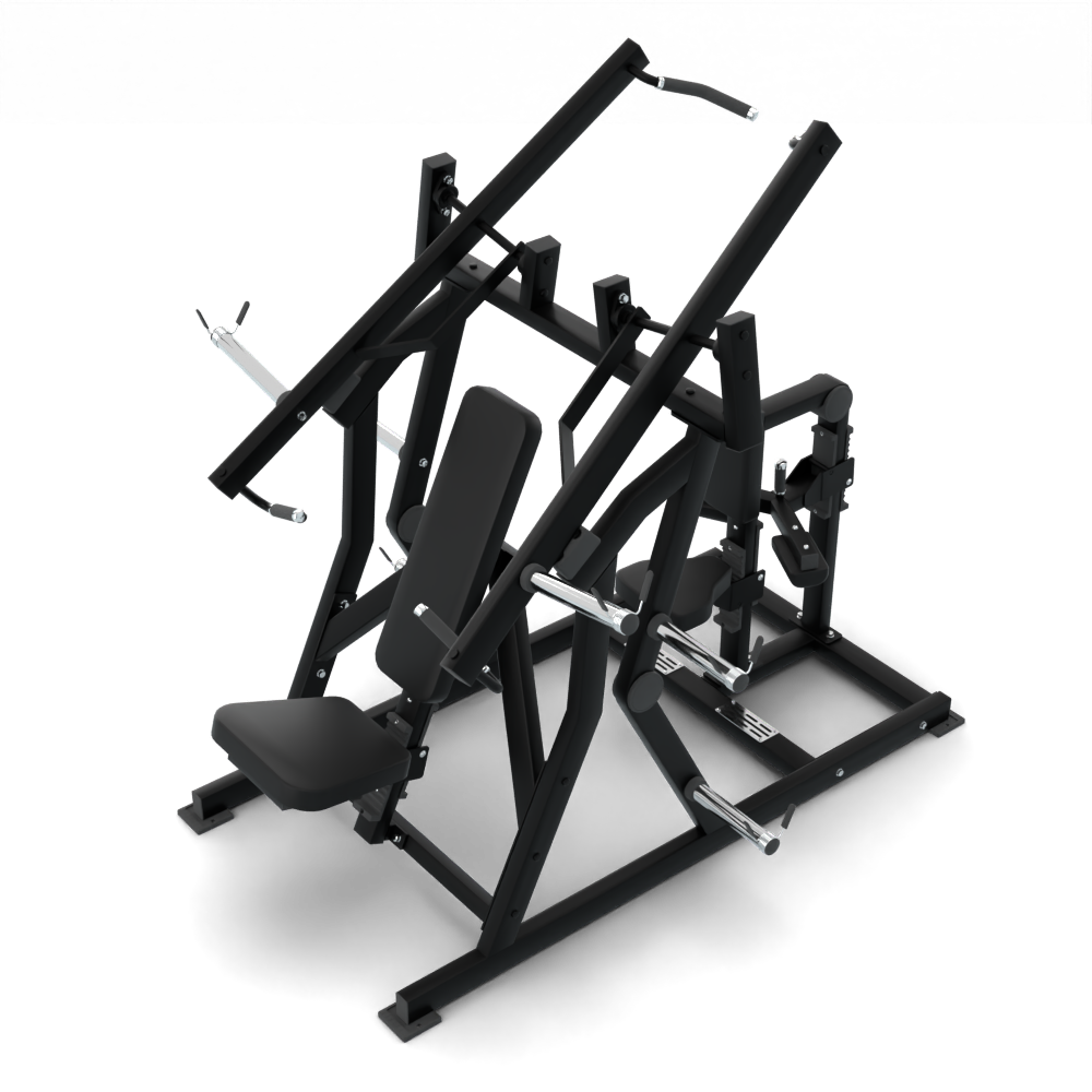 Press Banca Inclinado y Jalón Dorsal | Máquina de Palanca Dual - Pro Series