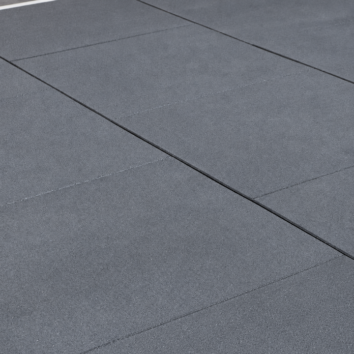 Gray rubber tile (from 1 to 4 cm thick)