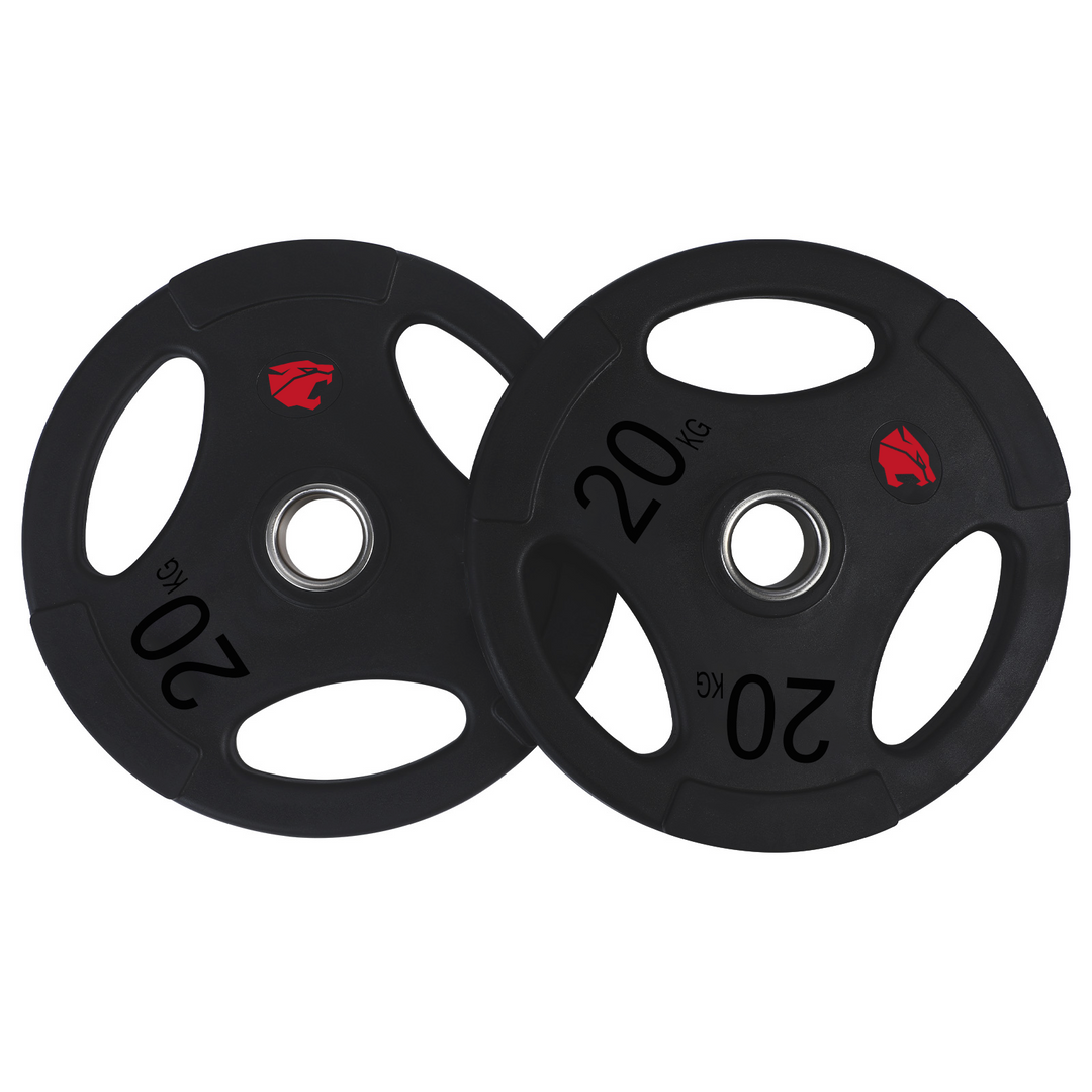Zestaw krążków gumowych 105kg 3 uchwyty 50mm Professional