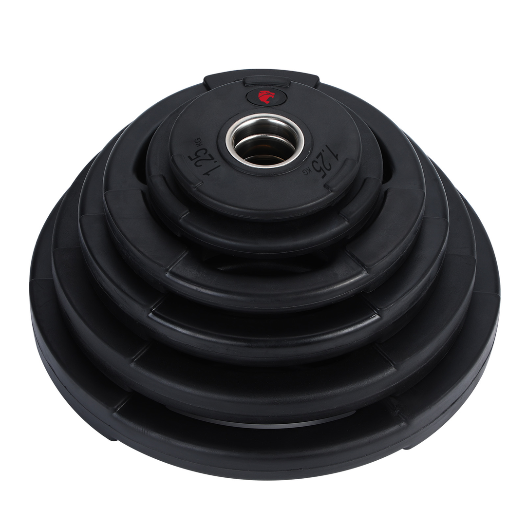 Zestaw krążków gumowych 105kg 3 uchwyty 50mm Professional