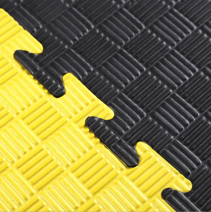 Tatami Profesional Puzzle 100x100x4 cm Negro y Amarillo