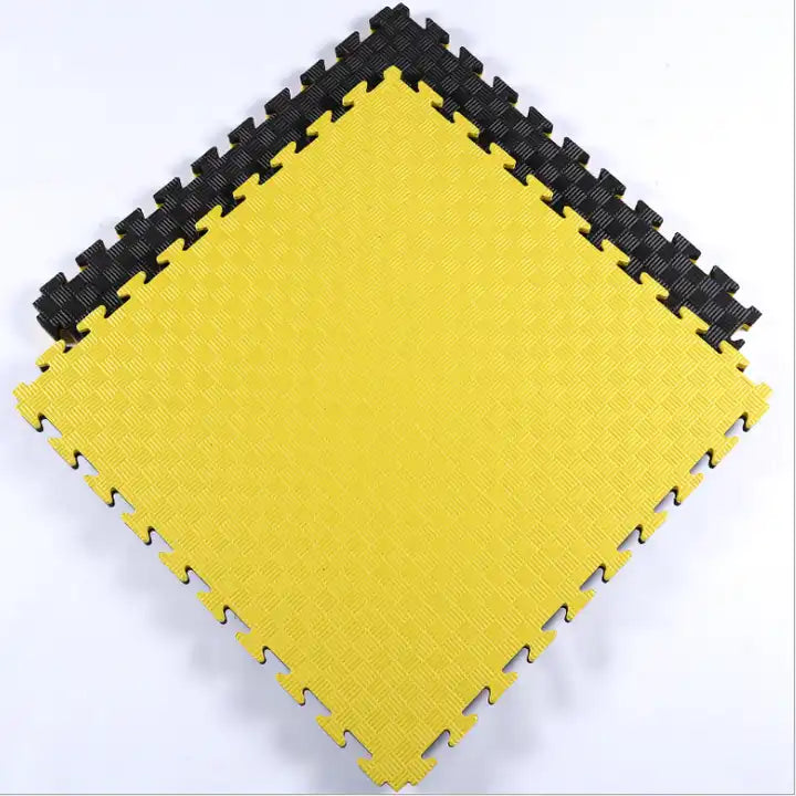 Tatami Profesional Puzzle 100x100x4 cm Negro y Amarillo